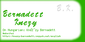 bernadett knezy business card